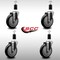 Service Caster 5'' SS Black Poly Wheel Swivel 1-3/8'' Expanding Stem Caster Set, 4PK SCC-SSEX20S514-PPUB-BLK-138-4 - alternate 3